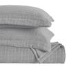Superior 3 Piece Cotton Bedspread and Sham Set, Home Bed Decor, Decorative Bed Spread, 2 Pillow Shams, Medium Weight, Geometric Matelasse Coverlet, Bedding Essentials, Madrid Collection, Full, Grey view 2