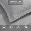 Superior 3 Piece Cotton Bedspread and Sham Set, Home Bed Decor, Decorative Bed Spread, 2 Pillow Shams, Medium Weight, Geometric Matelasse Coverlet, Bedding Essentials, Madrid Collection, Full, Grey view 3