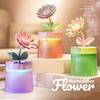 Kayswang Humidifier Mini Humidifier Flower Cold Mist Humidifier Color Light Quiet Portable USB Charging Suitable for Office Baby Room Travel (Gardenia-Pink) view 3