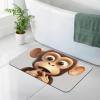 Stvyukl Diatomaceous Bath Mat Super Absorbent Soft Bathroom Rugs Non-Slip Washable Bathroom Floor Mats The Silent Monkey Shower Mat for Bathtub Shower Room Door 15.7x23.6 Inch view 3