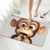 Stvyukl Diatomaceous Bath Mat Super Absorbent Soft Bathroom Rugs Non-Slip Washable Bathroom Floor Mats The Silent Monkey Shower Mat for Bathtub Shower Room Door 15.7x23.6 Inch view 4