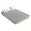 Zerodis Mattress Pad, Quilted Mattress Topper Pad Microfiber Soft Professional Slip for Home (Light Grey) view 1