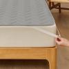 Zerodis Mattress Pad, Quilted Mattress Topper Pad Microfiber Soft Professional Slip for Home (Light Grey) view 3