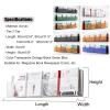 Hanging Bookshelf Magazine Rack Acrylic Magazine Wall Shelf, Clear Brochure Holder Literature Display Rack for Home Office Organize Book Newspaper File, Green Blue Orange Pamphlet Storage Stand(Deep C view 2