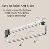 Pull Out Trousers Rack,Towel Rail Retractable Bearing 25kg,Small Cabinet Extendable Sliding Hanging Rail Rack,for Scarfs Ties Shawls Jeans Towel(450mm) view 4