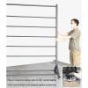 SOBS Metal Rolls Display Rack, Heavy Duty Vinyl Roll Holder with Adjustable Hanging Rod for Transfer Paper Tape, Wallpaper, Window Film, Wire Spool Storage Rack for Garage Workshop(12 rods) view 4