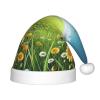 JxWCher Christmas Hat Sunny Meadow Small Soft Plush Themed Santa Hats, Fun Party Headwear, for Holiday Parties, Family Photos, Gifts view 1