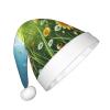 JxWCher Christmas Hat Sunny Meadow Small Soft Plush Themed Santa Hats, Fun Party Headwear, for Holiday Parties, Family Photos, Gifts view 2