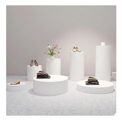 Rygcrud Bridal Shop Riser - Cylinder Display Pedestal Stand, Round Stage Platform Base for Mannequins Exhibition, Events, Clothing Store Wedding Dressing Room(80x15cm)