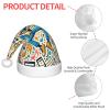 JxWCher Christmas Hat Dancing Musical Symbols Small Soft Plush Themed Santa Hats, Fun Party Headwear, for Holiday Parties, Family Photos, Gifts view 4