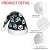 JxWCher Christmas Hat Black and white panda face Small Soft Plush Themed Santa Hats, Fun Party Headwear, for Holiday Parties, Family Photos, Gifts view 4