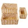 3PCS Hand Woven Storage Baskets, Decorative Woven Storage Basket, Storage Baskets Set, Suitable for Providing Ample Storage Space view 1