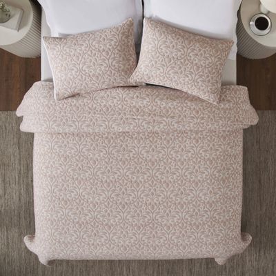 Superior Cotton Blend Coverlet, Home Decor, Decorative Bed Spread, Aesthetic Master Bedroom, Medium Weight Blanket, Matelasse Coverlet, Bedding Essentials, Vineyard Collection, Throw, Blush