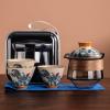 DFSHGDF1336Glass Tea Infuser Bottle Tea Cup  Travel tea set,Portable ceramic tea set,Chinese tea set, TEASET view 2
