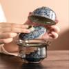DFSHGDF1336Glass Tea Infuser Bottle Tea Cup  Travel tea set,Portable ceramic tea set,Chinese tea set, TEASET view 3