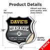 Dave's Garage I Can Fix Everything But Stupid (2 Pack) 12 inch X 12 inch Shield Shaped Heavy Duty 3.2 mil Vinyl Decals To last, Gift for Dads and Uncles Classic Americana Crafted in the USA view 2