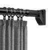 15-192'' Adjustable Shower Curtain Rod, Non Slip Tension Shower Rod, Stainless Steel Spring Shower Rod, 33.0mm Never Rust, for Bathroom Window Living Room Patio(Black,102"-137") view 1