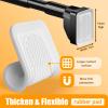 15-192'' Adjustable Shower Curtain Rod, Non Slip Tension Shower Rod, Stainless Steel Spring Shower Rod, 33.0mm Never Rust, for Bathroom Window Living Room Patio(Black,102"-137") view 3