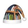 JBYJBX Library Bookshelf Print Christmas Hat Outdoor Xmas Accessories Parties Unisex Hat Holiday Headwear & Gift view 1