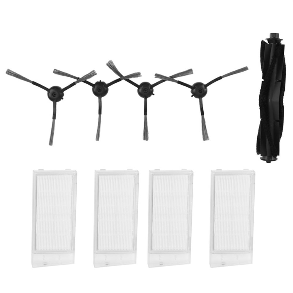 9Pcs/Set Roller Brush And Filter Screen Edge Brush Sweeping Robot Accessories.Compatible For Xiaomi R/OIDMI Eve Plus