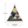 WEIHAKO Santa Hat Light Up Christmas Hat for Adults Soft Plush Xmas Hats Adult Schnauzer Dogs Santa Hat view 2