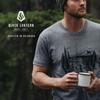 Black Lantern Nature Coffee Mugs Rustic Outdoor Themed Ceramic Coffee Cups Mountain Forest Camping Mug Designs (Jackalope + Mountains) view 4