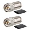 MOOKEERF 2 Pack PL259 Coax Connectors 50 Ohm PL-259 UHF Male Clamp Connector for LMR400 KMR400 RG8 RG8U RG213 Coaxial Cable view 1