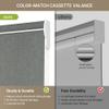 Boolegon Cordless Dual Roller Shades, Linen Grey & White, 78" W x 64" H view 4