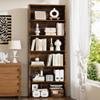 JAMFLY Narrow Tall Bookshelf 6 Shelf Bookcase Vertical Storage, Slim Profile Tall Narrow Storage Unit for Home Office, Living Room, Bedroom, Vintage Brown view 4