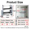 ZDMEI 3-Tier Pull-down Cabinet Organizer,Stainless Steel Cabinet Pull-down Shelves,Home Closet Storage Lift Basket,for Kitchen,Cafe Cabinet(560x280x630mm) view 2