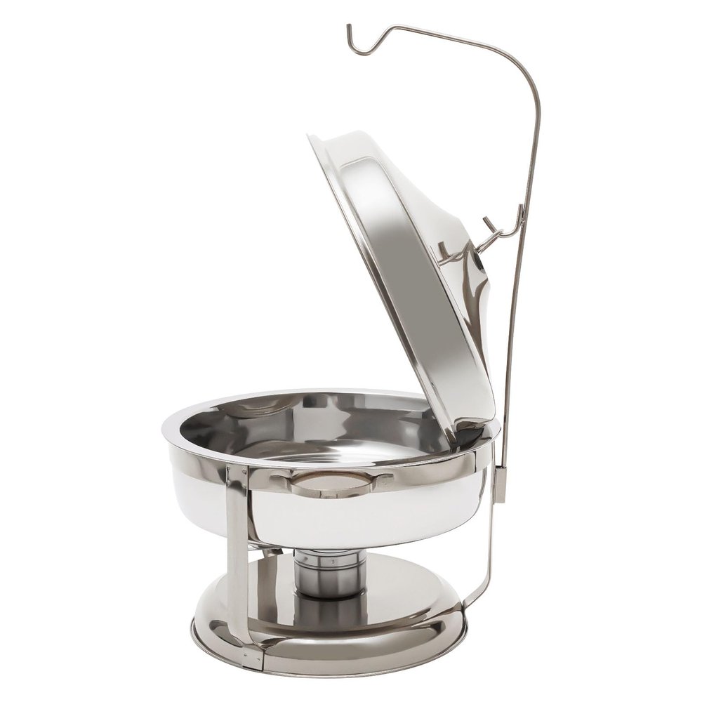 CUBELLIN 9L/9.5QT Chafing Dish Round Chafing Dish 201 Stainless Steel Chafing Dish with Top Lid Buffet Server and Warmer Catering Buffet Dish for Restaurants, Hotels, Parties (Silver)