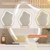 3 in 1 Vanity Desk Majiclovie Small Makeup Vanity Desk Dressing Table, Easy to Install Vanity Set with Mirror and Stool and Lights, White Dresser Vanity Storage with 4 Drawers for Bedroom Girls Womens view 3