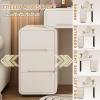 3 in 1 Vanity Desk Majiclovie Small Makeup Vanity Desk Dressing Table, Easy to Install Vanity Set with Mirror and Stool and Lights, White Dresser Vanity Storage with 4 Drawers for Bedroom Girls Womens view 4