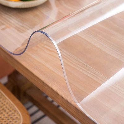 11.8"~74.8" Clear Desk Mat, Desk Protector for Coffee Table and Dining Room Table, Writing Desk Pads on Top of Desks Rectangle, Waterproof PVC Desk Cover Protector(11.8'' x 43.3'')