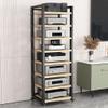AV Media Stand 5/6/7/8 Tier Movable Record Player DVD CD Audio Rack Tower Holder, Adjustable Media Storage Cabinet, Equipment Console Shelf for Home Office Theater,Natural 2,8 Tier W 23.6 view 1