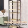 AV Media Stand 5/6/7/8 Tier Movable Record Player DVD CD Audio Rack Tower Holder, Adjustable Media Storage Cabinet, Equipment Console Shelf for Home Office Theater,Natural 2,8 Tier W 23.6 view 2