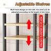 AV Media Stand 5/6/7/8 Tier Movable Record Player DVD CD Audio Rack Tower Holder, Adjustable Media Storage Cabinet, Equipment Console Shelf for Home Office Theater,Natural 2,8 Tier W 23.6 view 3