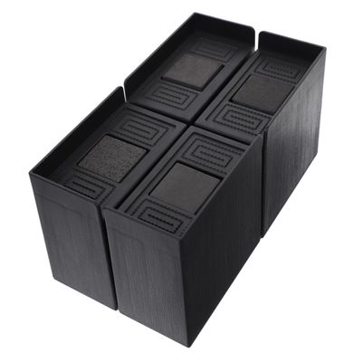 GLSTOY 4pcs Rubber Furniture Risers for Chair and Table, Black