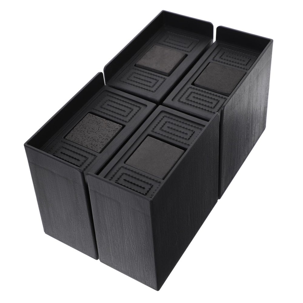 GLSTOY 4pcs Rubber Furniture Risers for Chair and Table, Black