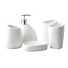 WXLYJXUE Countertop Accessories Set 5 Piece Set Ceramics Bathroom White European Simple Style Bath Set for Bathroom Accessories Set Bath Room Sets view 1