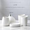 WXLYJXUE Countertop Accessories Set 5 Piece Set Ceramics Bathroom White European Simple Style Bath Set for Bathroom Accessories Set Bath Room Sets view 3