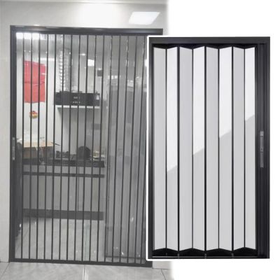 Accordion door Acrylic Folding Door Dividers for Doorway Privacy, 72 60 50 48 40 38 36 30 24 Inch X 80 Inch Waterproof Sliding Accordion Barn Door W/ Lock For Dining Room Rv Den(WxH 55x80in(138.5x203c