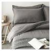 55% Cotton 45% Linen Duvet Cover with Ropes Double Full Queen 4Pcs Good Drape Silky Soft Comforter Cover Bed Sheet Pillowcases,Bed view 3