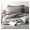 55% Cotton 45% Linen Duvet Cover with Ropes Double Full Queen 4Pcs Good Drape Silky Soft Comforter Cover Bed Sheet Pillowcases,Bed view 4