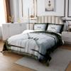 Feelyou Wood Barn Door Bedspread Twin Size Rustic Farm Quilted Coverlet for Kids Teens Adults Farmhouse Coverlet Set Quilted Room Decorations 2Pcs,1 Bedspread+ 1 Pillow Sham view 3
