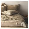 55% Cotton 45% Linen Duvet Cover with Ropes Double Full Queen 4Pcs Good Drape Silky Soft Comforter Cover Bed Sheet Pillowcases,Bed view 4