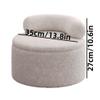 BSNRSNMFA Sofa Stool, Storage Footstool, Foot Stool with Upholstered and Wooden Frame, Round Ottoman with Curved Backrest, Multifunctional Pouf Ottoman for Living Room, Bedroom(Pink) view 2