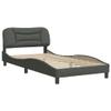 KCCKOM Bed Frame with Headboard Dark Gray 39.4"x79.9" Twin XL Fabric,Cozy Fabric Upholstered Platform Bed Frame with Headboard for Twin XL Mattress Bed Frames, Bed Accessories view 3