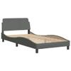 KCCKOM Bed Frame with Headboard Dark Gray 39.4"x79.9" Twin XL Fabric,Cozy Fabric Upholstered Platform Bed Frame with Headboard for Twin XL Mattress Bed Frames, Bed Accessories view 4