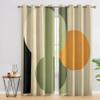 Yzdramesko Mid Century Modern Curtains for Living Room, Abstract Geometric Blackout Curtains for Bedroom - Minimalist Decor Window Curtains 84 Inches Long, Grommet Drapes 2 Panels Set view 2